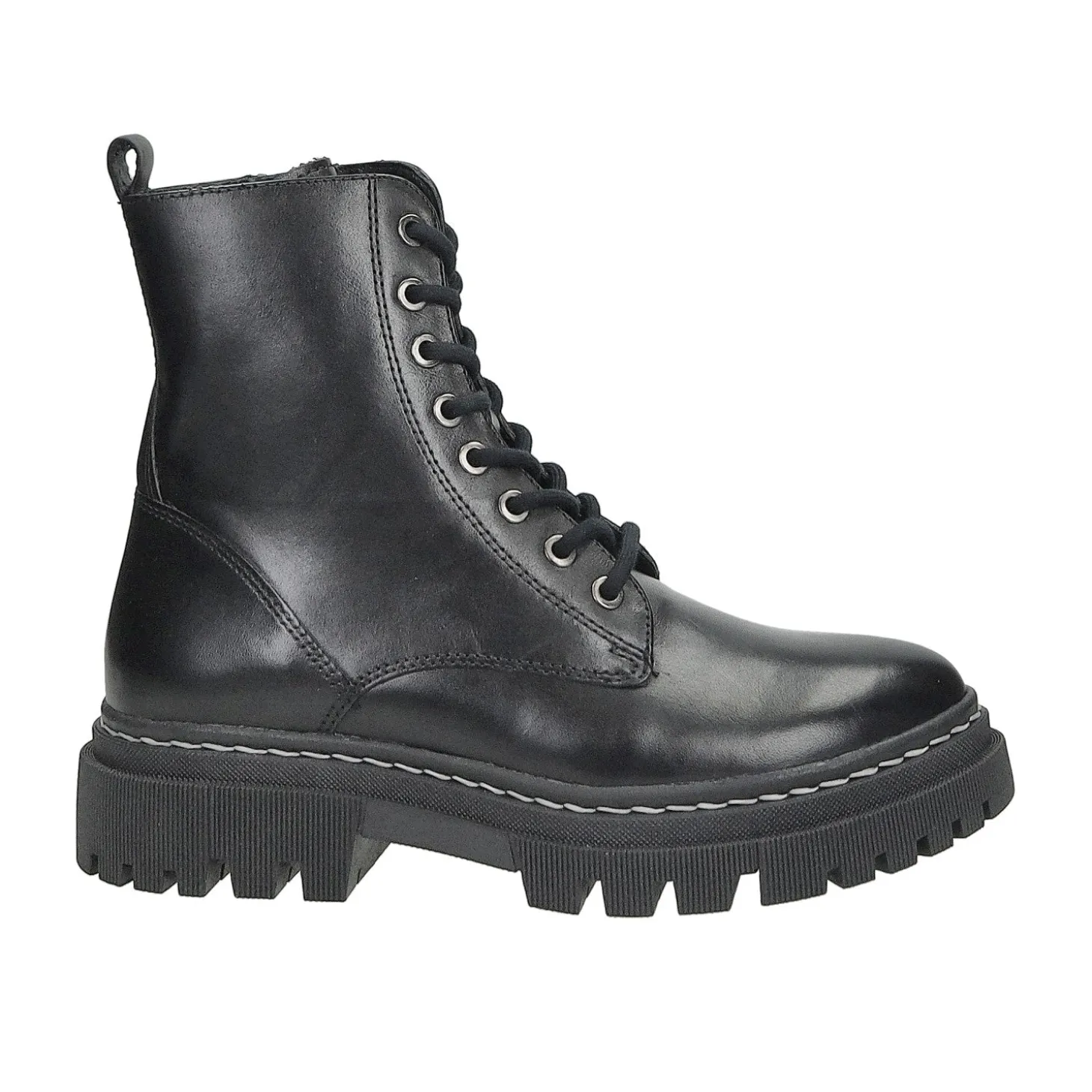 Anfibi in vera pelle. Fondo alto 4cm