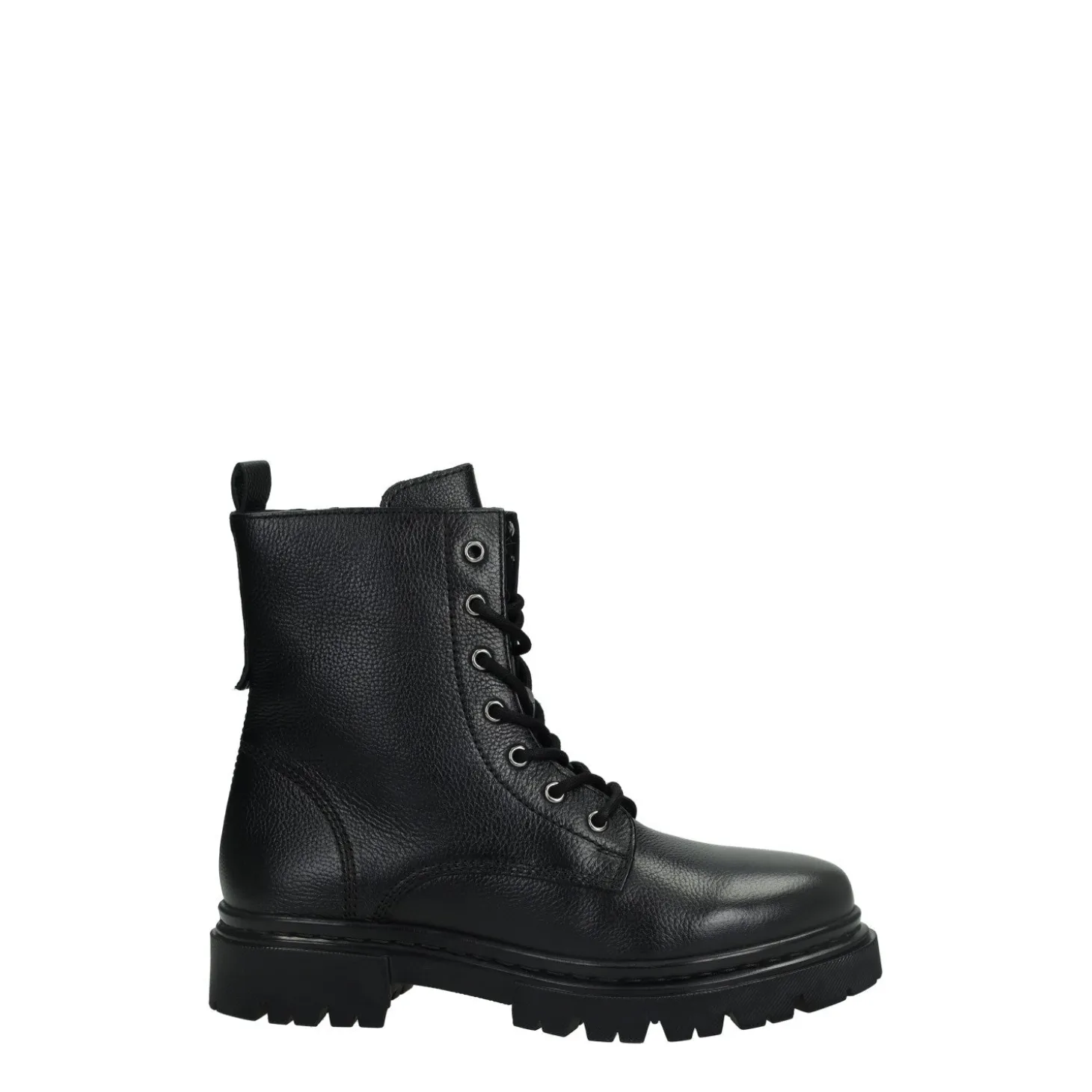 Anfibi in vera pelle.Tacco alto 3cm