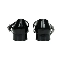 Ballerine con cinturino in strass.Tacco alto 3 cm