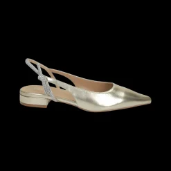 Ballerine con cinturino in strass.Tacco alto 2cm