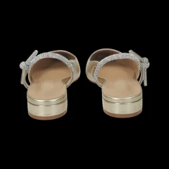 Ballerine con cinturino in strass.Tacco alto 2cm