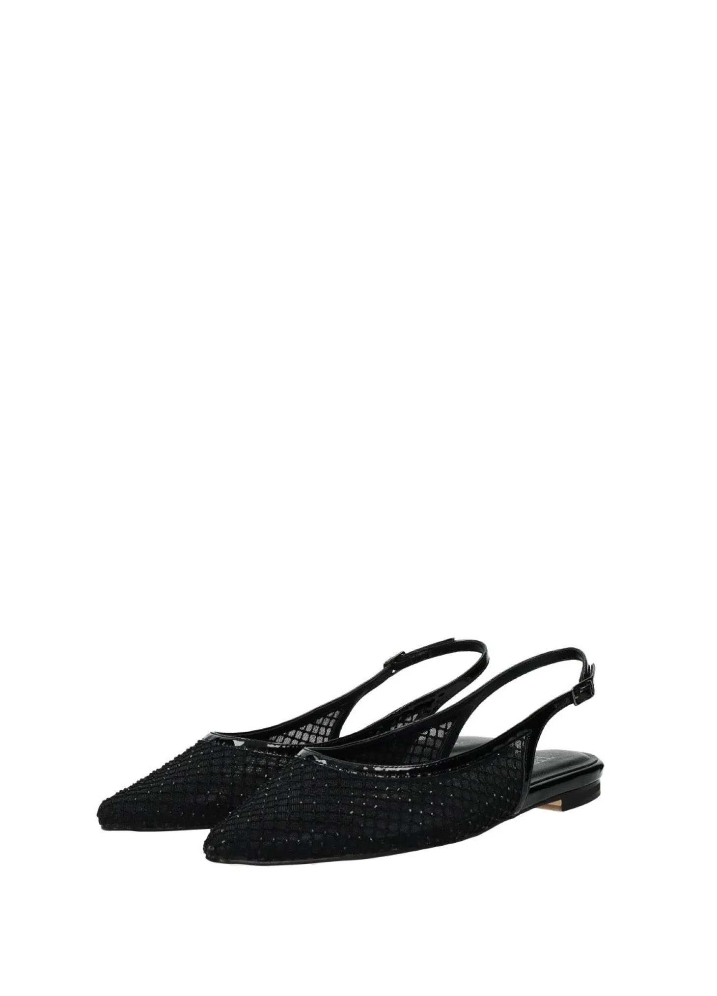 Ballerine in rete con strass