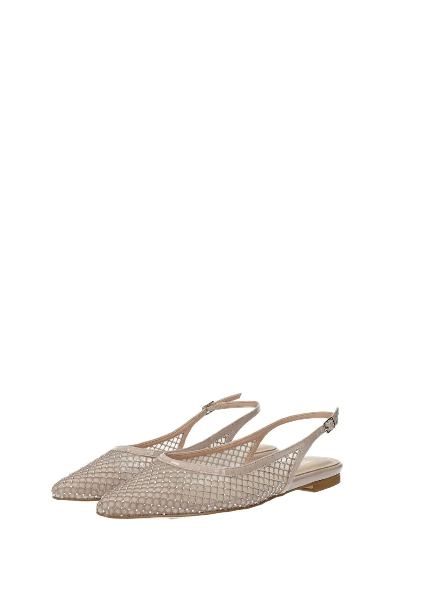 Ballerine in rete con strass