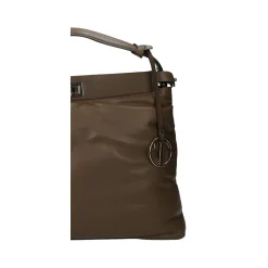 Borsa a secchiello con chiusura.