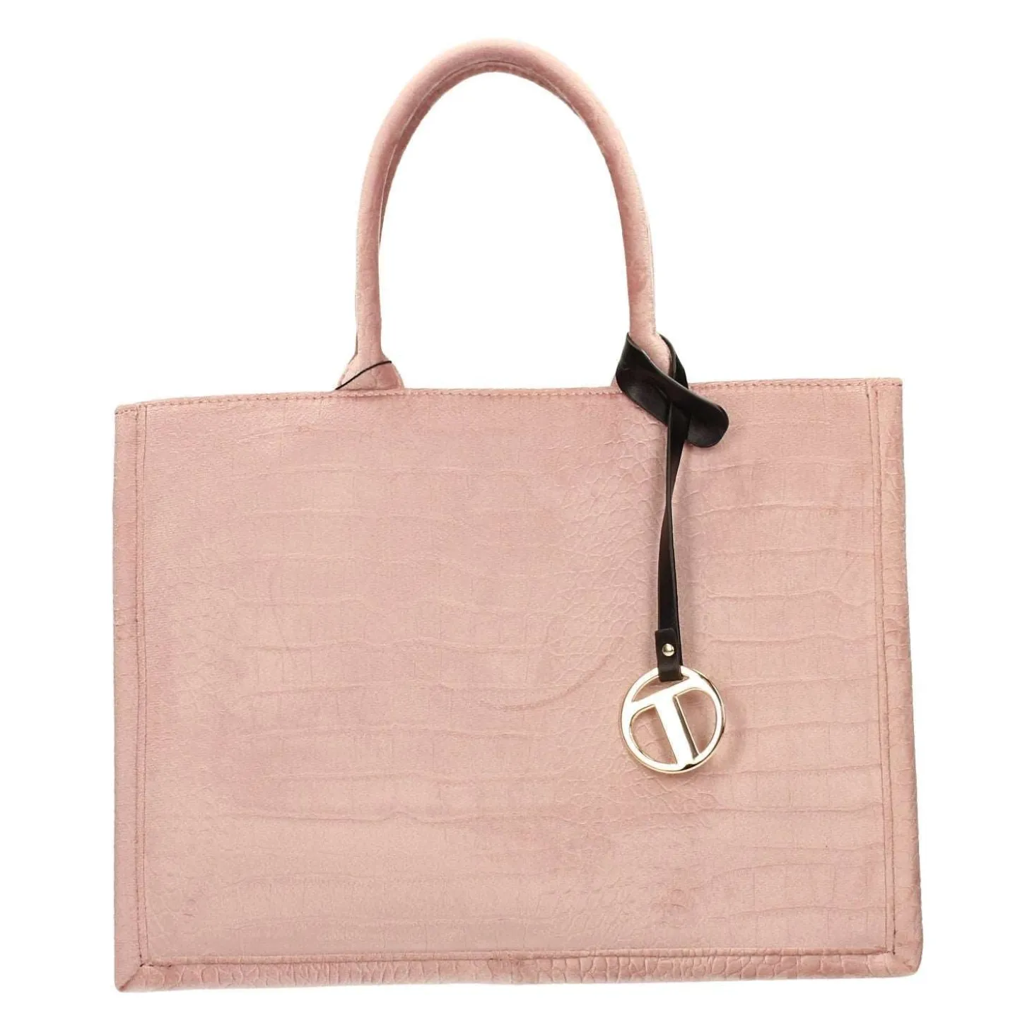 Borsa pied-de-poule beige e marrone