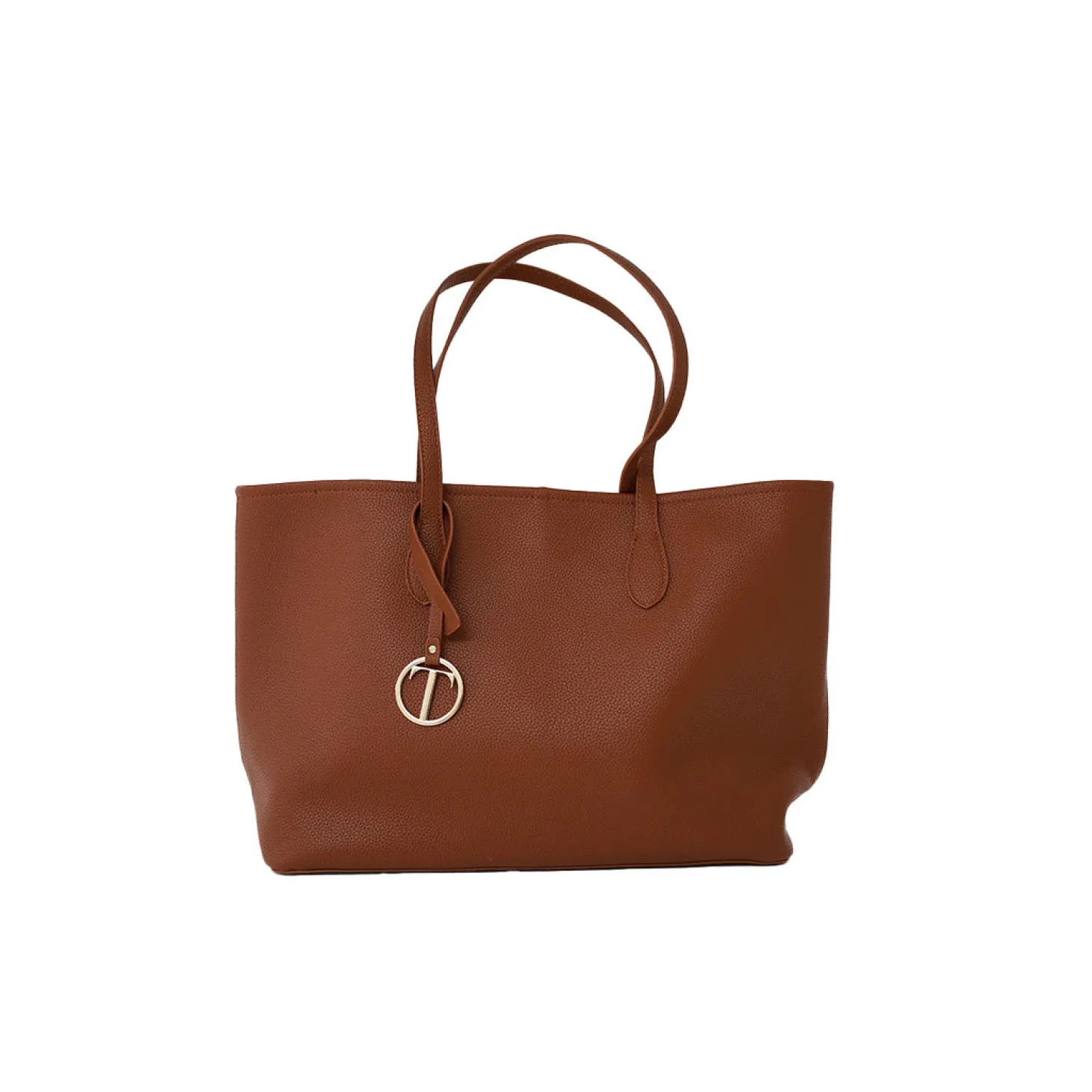 Borsa shopper con logo pendente