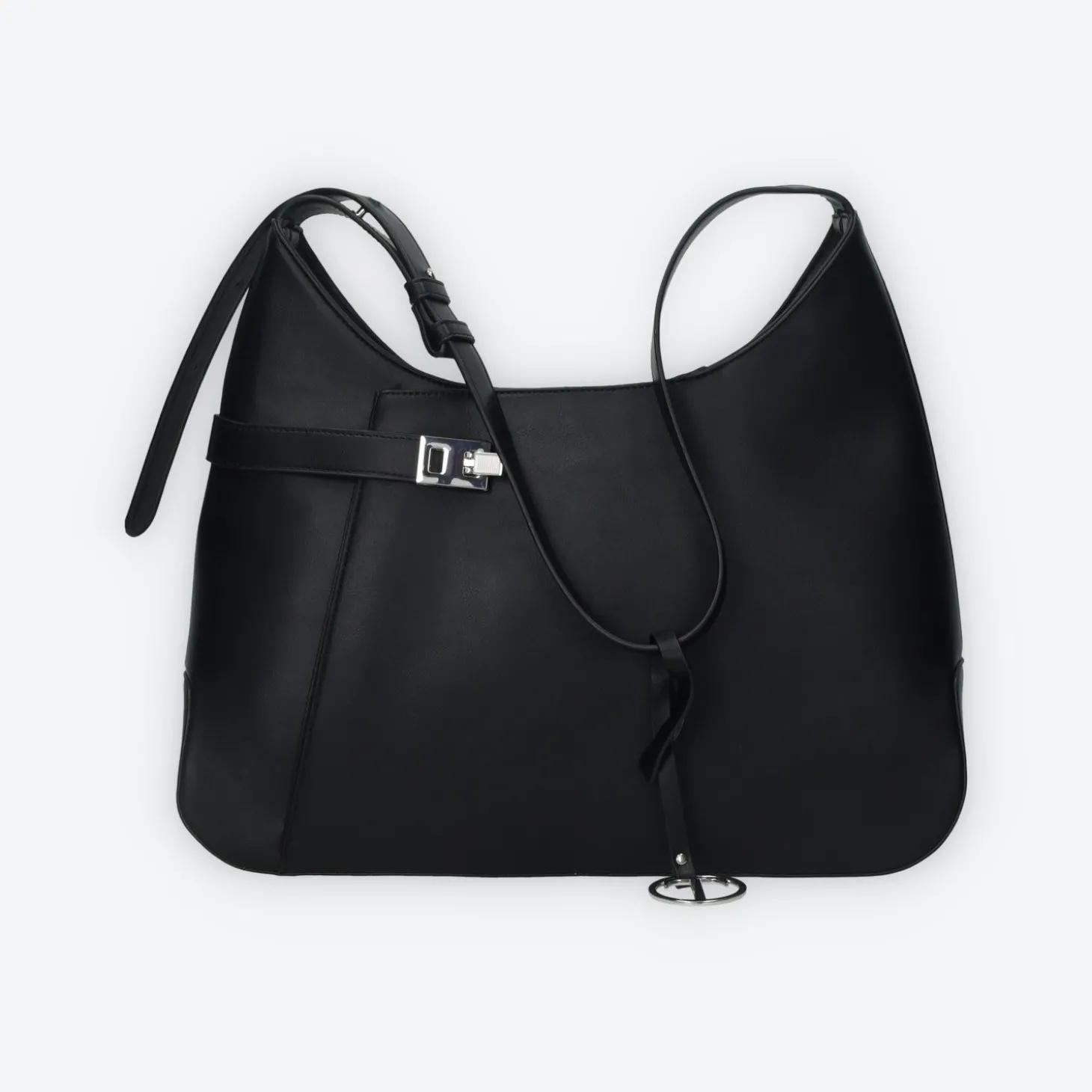 Borsa shopper con logo pendente