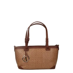 Borsa shopper con manico intrecciato