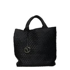 Borsa shopper in tessuto spalmato