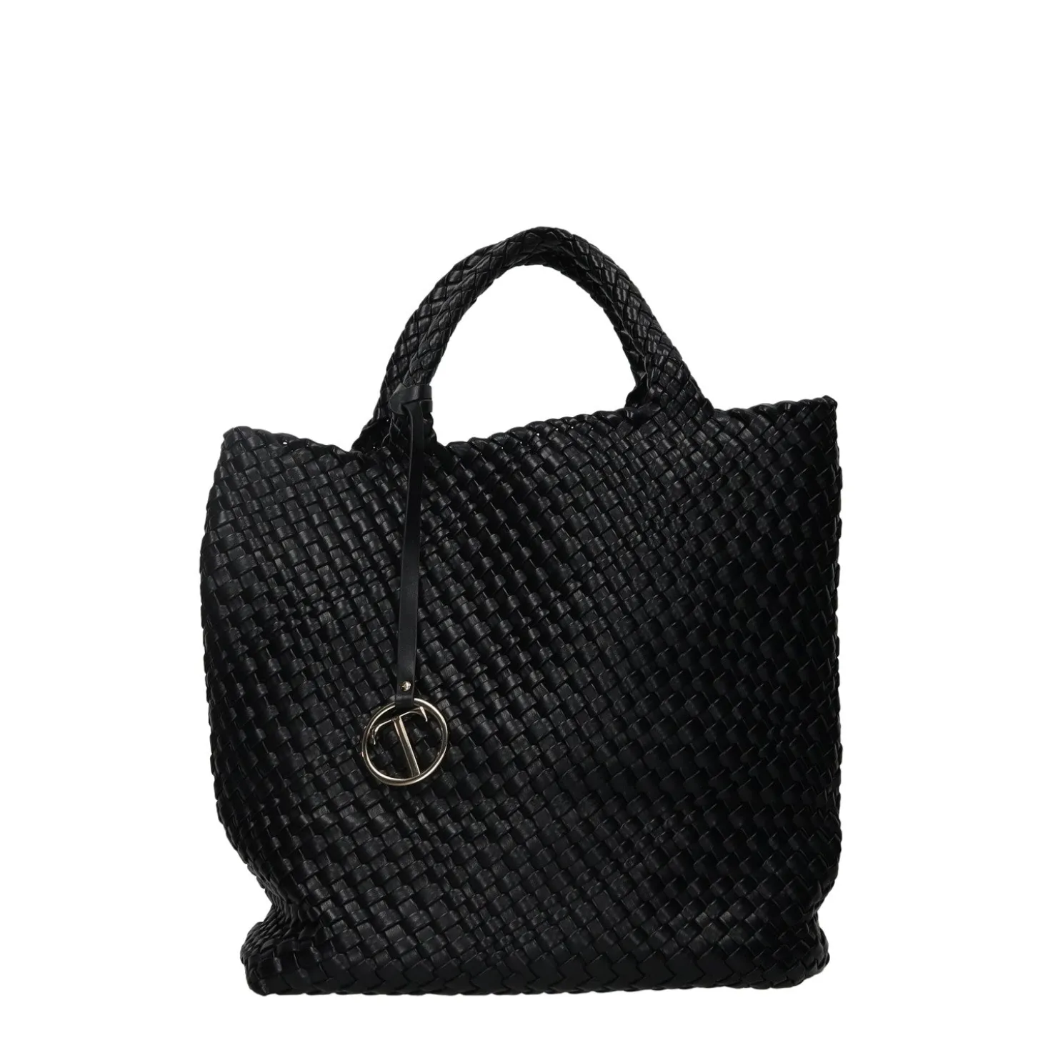 Borsa shopper in tessuto spalmato