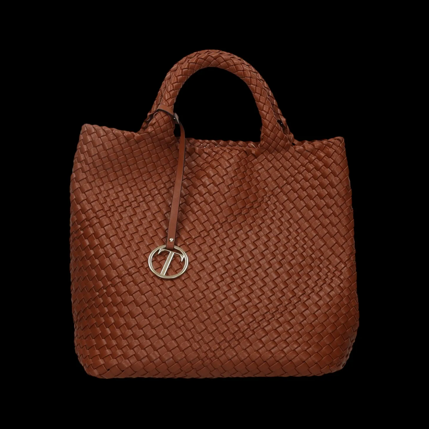 Borsa shopper in tessuto spalmato