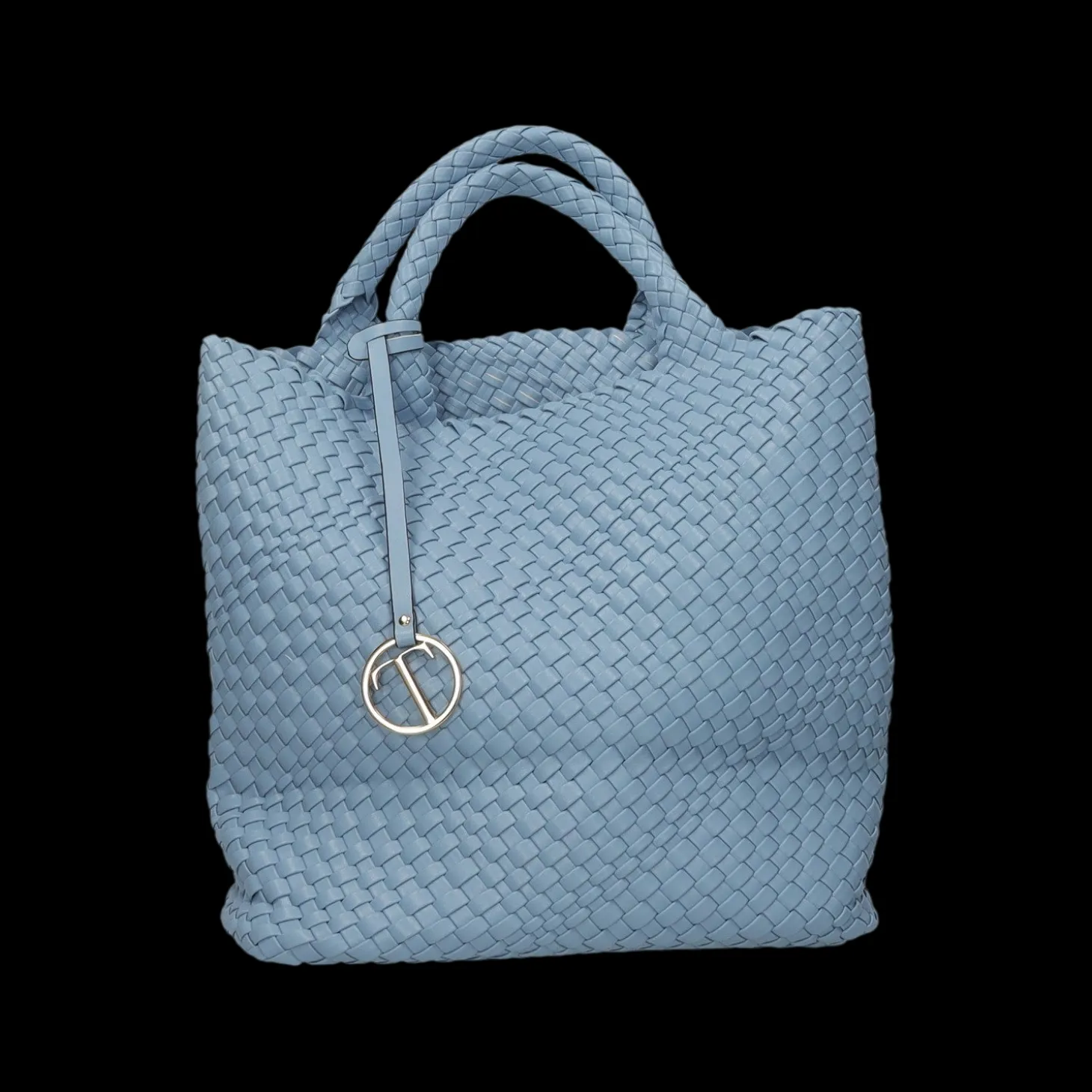 Borsa shopper in tessuto spalmato