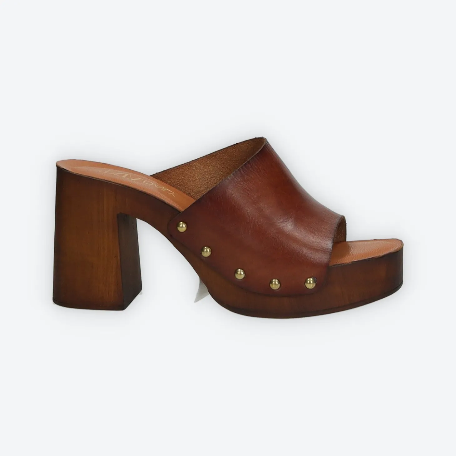 Clogs in vera pelle