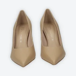 Décolleté con sottopiede in vera pelle.Tacco alto 10cm