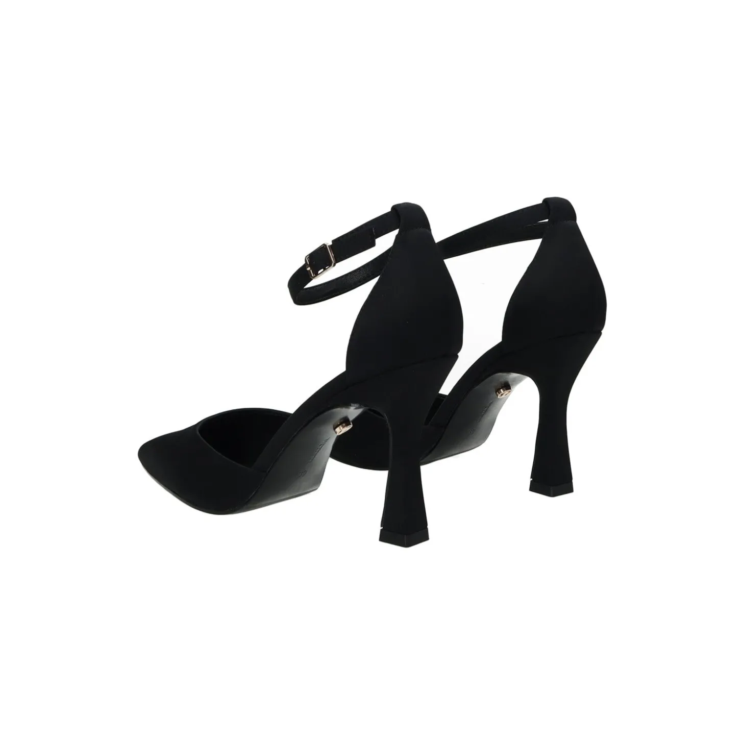 Décolleté con tacco e cinturino alla caviglia.