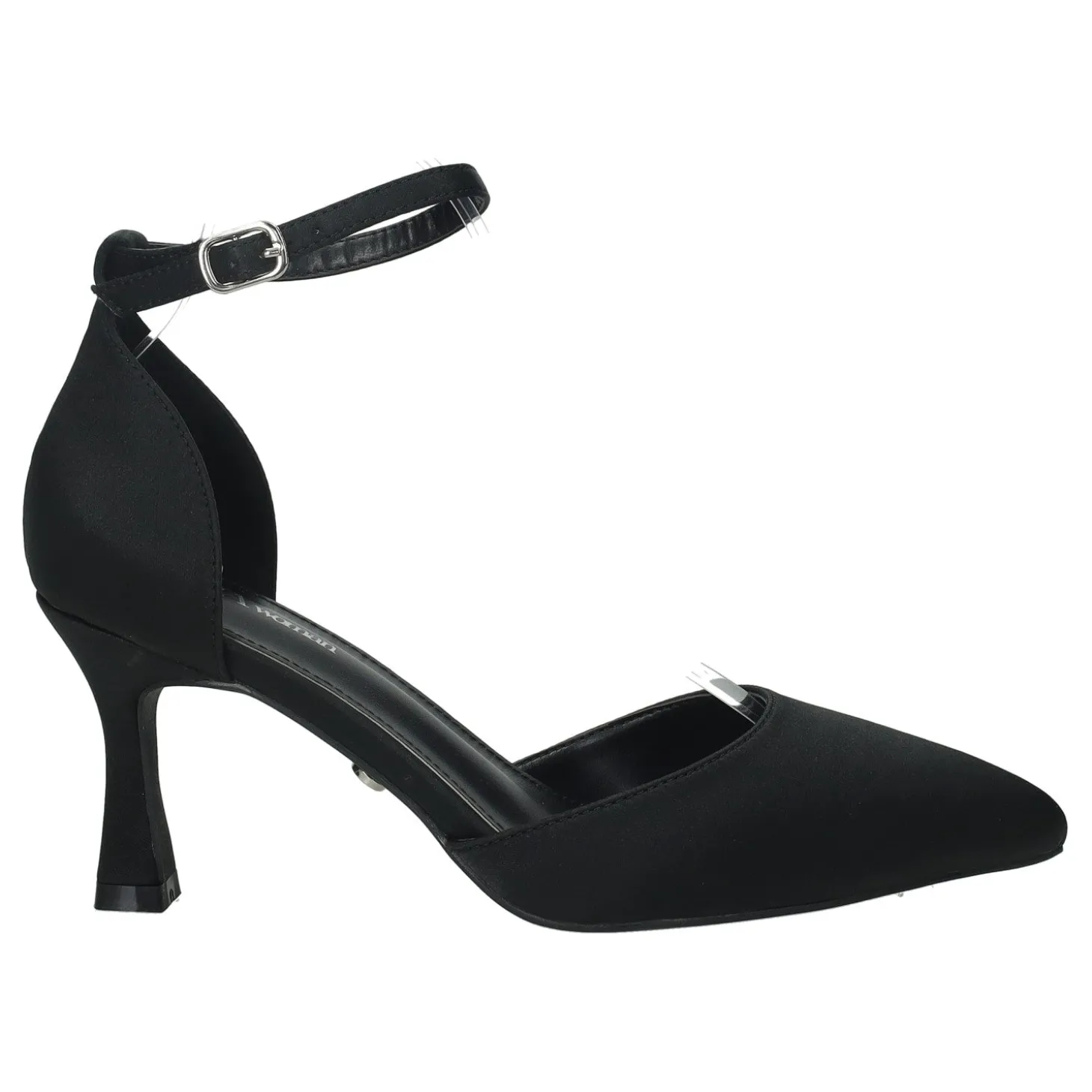 Décolleté con tacco e cinturino alla caviglia.