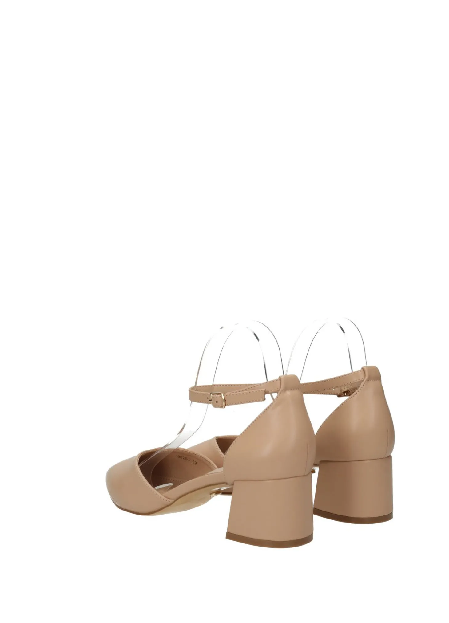 Décolleté donna e blu in PU con tacco medio