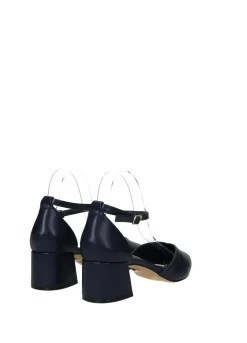 Décolleté donna e blu in PU con tacco medio