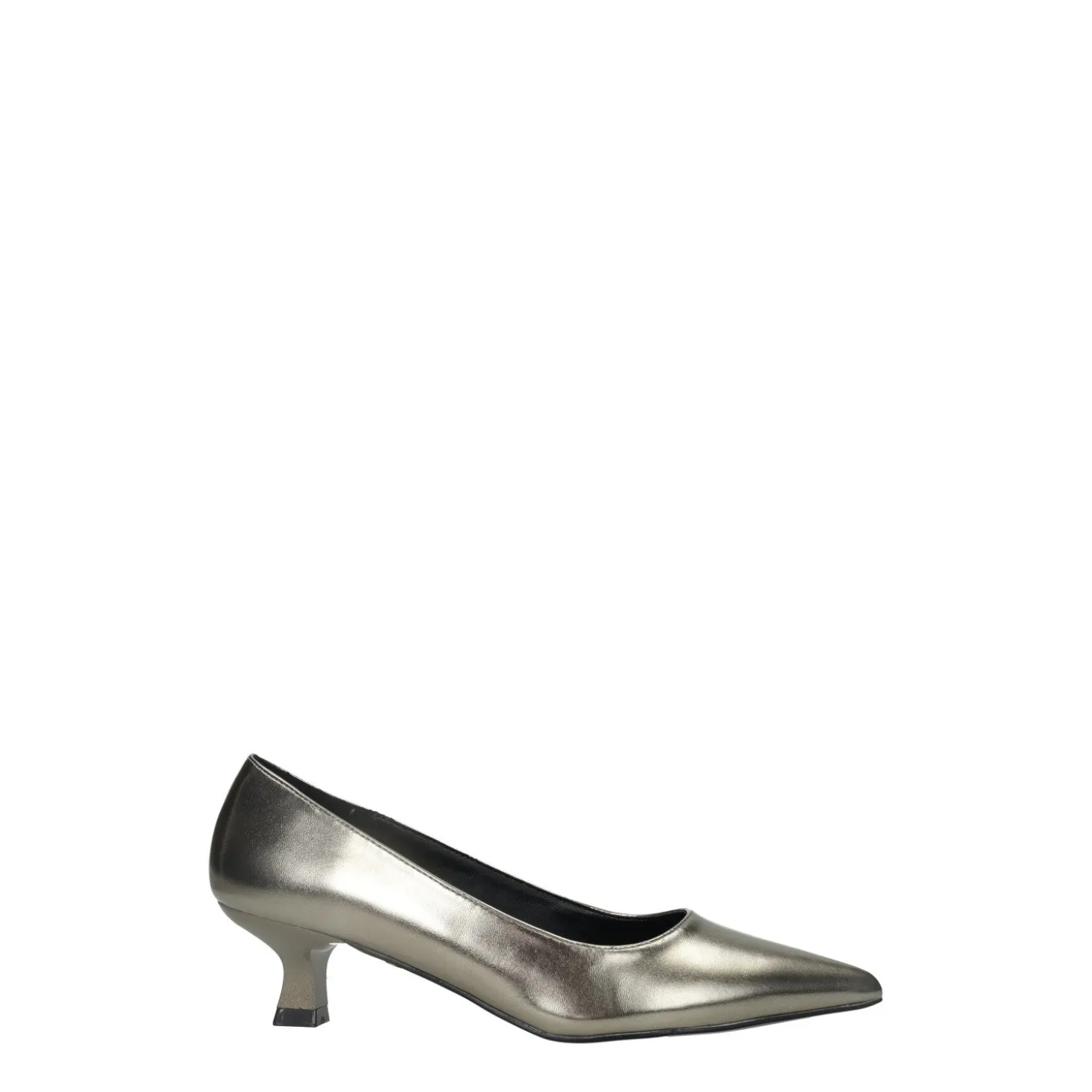 Décolleté effetto metallizzato.Tacco alto 5.5cm