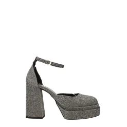 Décolleté glitterate con doppio plateau. Made in Italy. Tacco alto 11cm