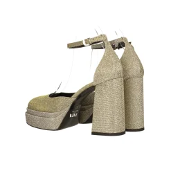 Décolleté glitterate con doppio plateau. Made in Italy. Tacco alto 11cm