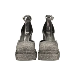 Décolleté glitterate con doppio plateau. Made in Italy. Tacco alto 11cm