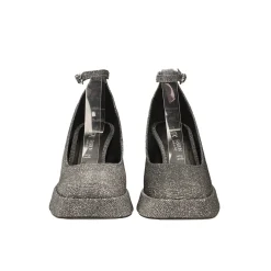 Décolleté glitterate. con punta squadrata e plateau. Made in Italy. Tacco alto 9cm