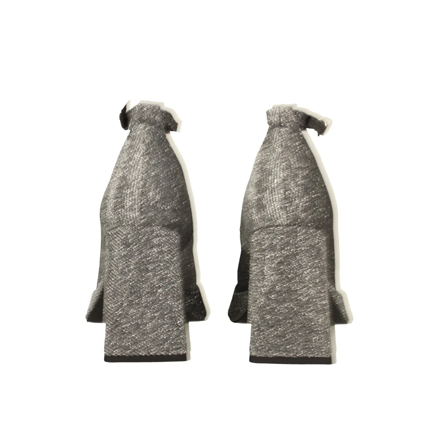 Décolleté glitterate. con punta squadrata e plateau. Made in Italy. Tacco alto 9cm