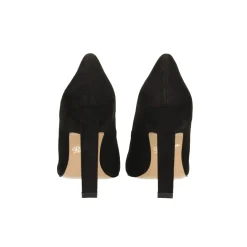 Décolleté in microfibra con pietre sulla punta. Tacco triangolare alto 10.5cm