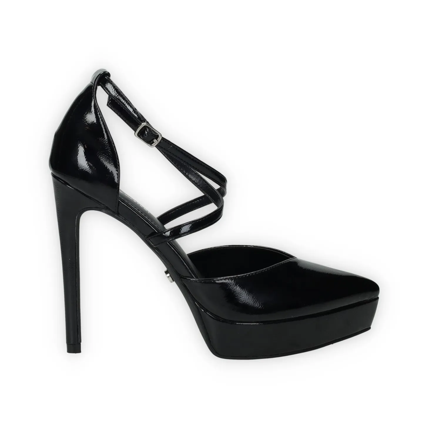 Décolleté in vernice. Sottopiede in vera pelle