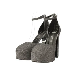 Décolleté platform glitterate. Made in Italy. Tacco alto 14cm