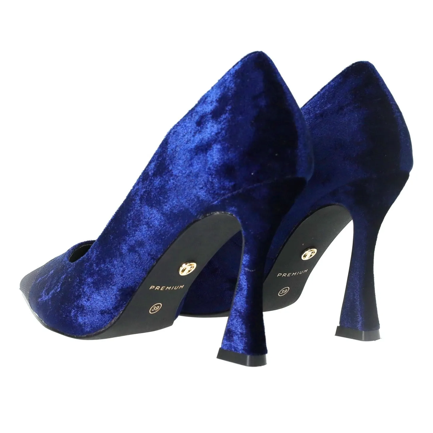 Décolleté pumps con punta in tessuto. Tacco alto 10cm