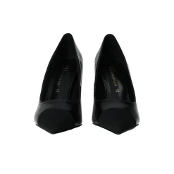 Décolleté pumps con punta in tessuto. Tacco alto 10cm