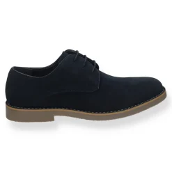 Derby in vero tessuto scamosciato