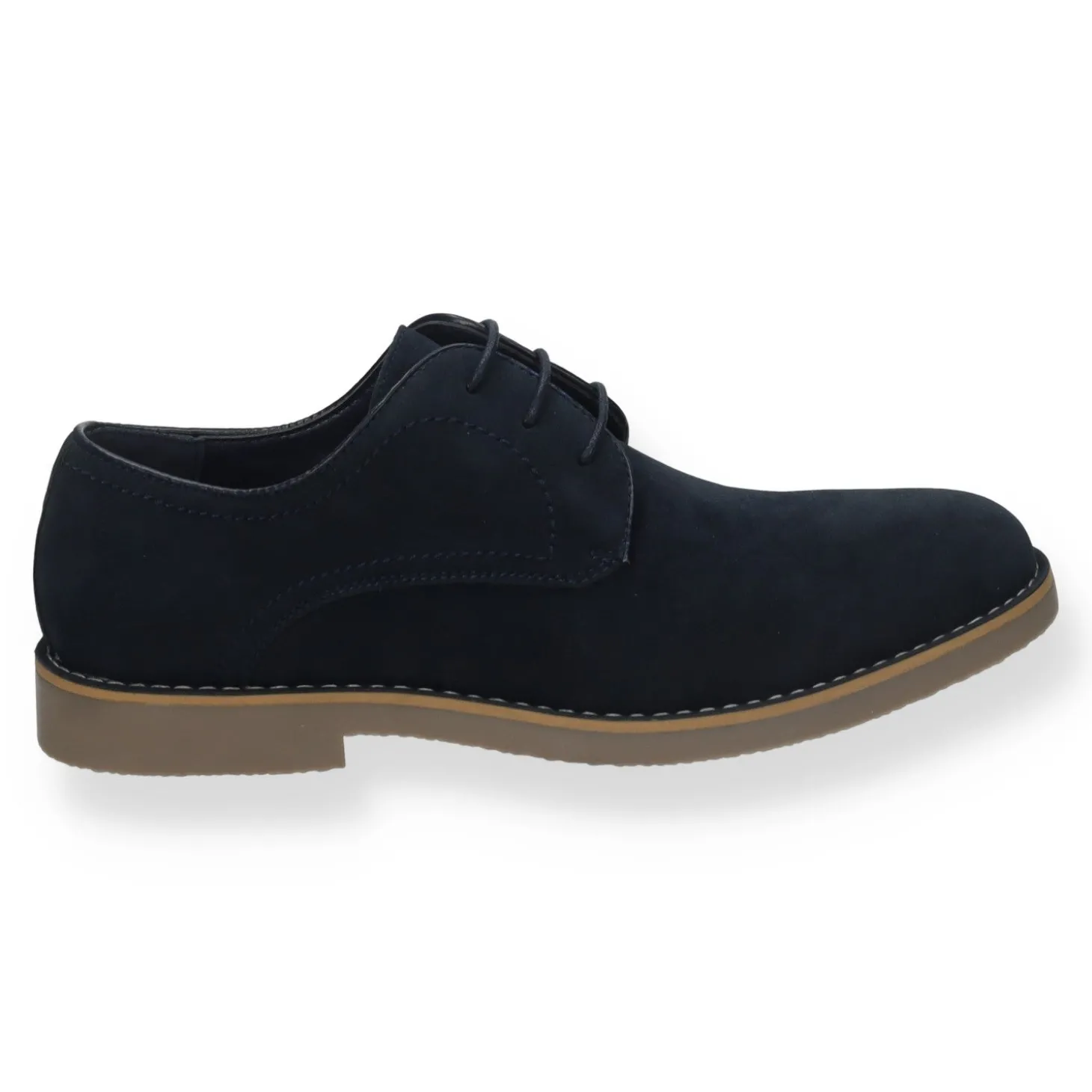 Derby in vero tessuto scamosciato