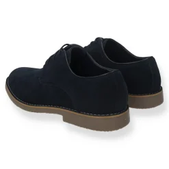 Derby in vero tessuto scamosciato
