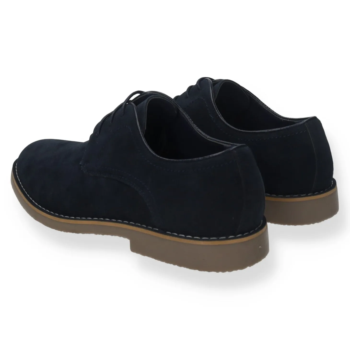 Derby in vero tessuto scamosciato