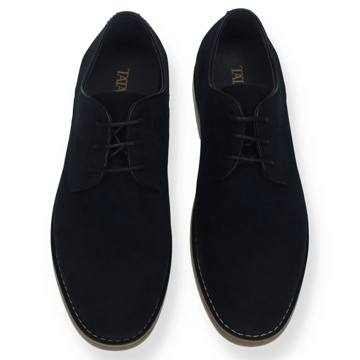 Derby in vero tessuto scamosciato