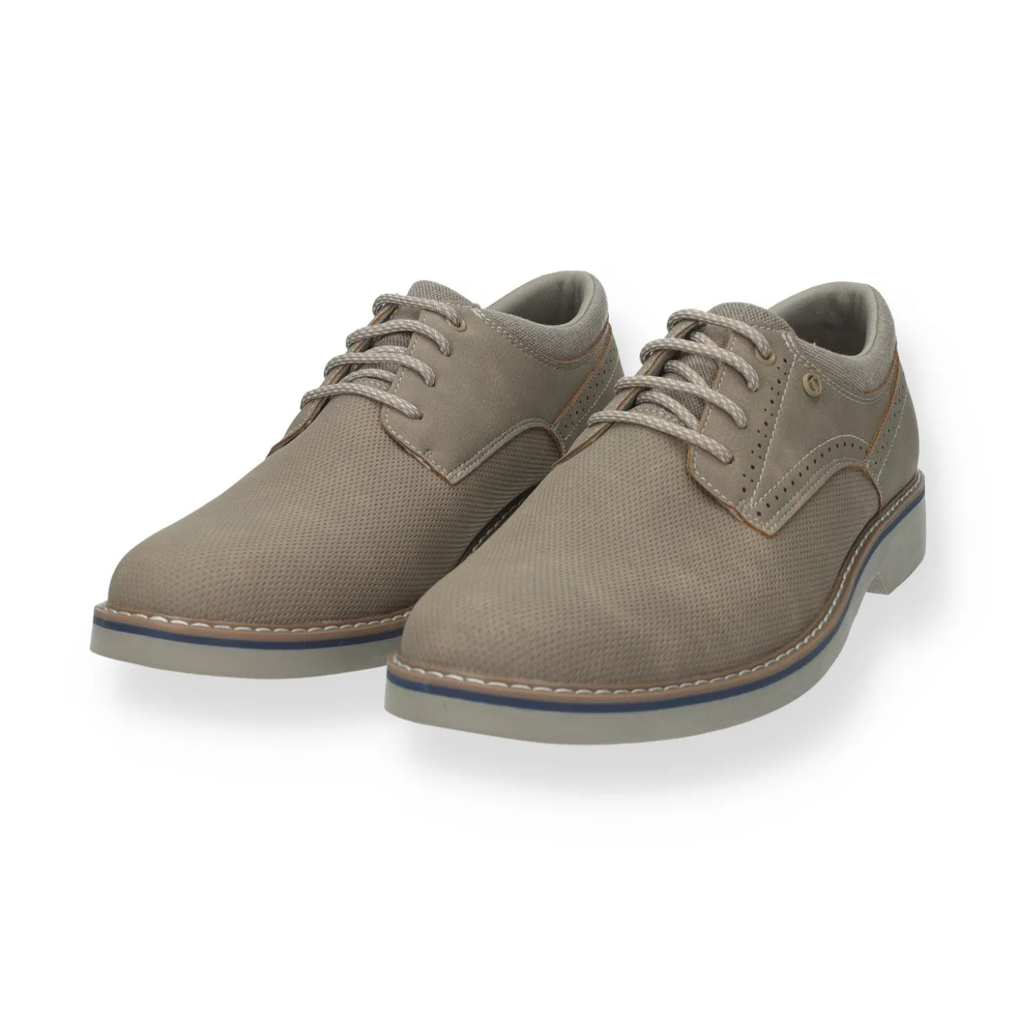 Derby semi brogue.sottopiede in Memory Active