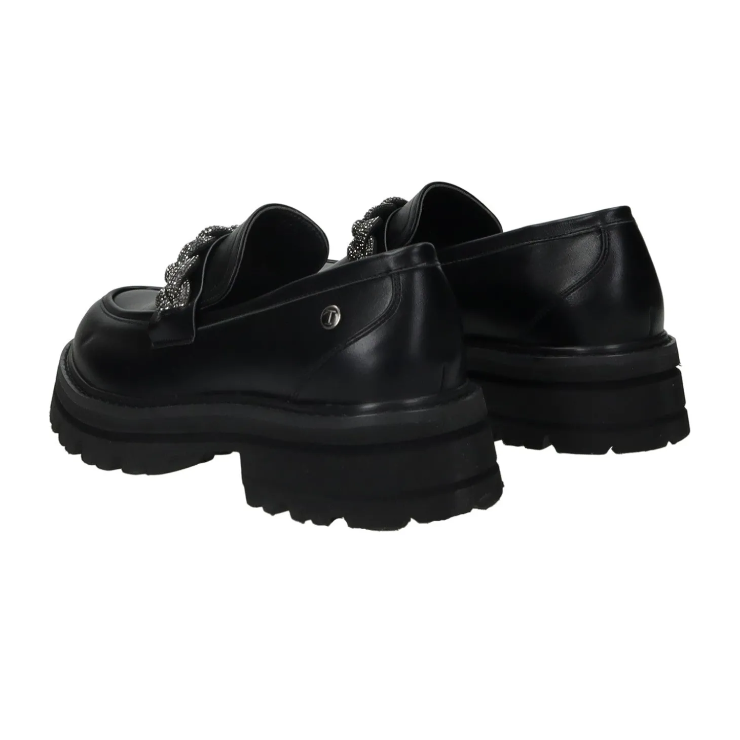 Mocassini con morsetto in strass.Tacco alto: 3cm