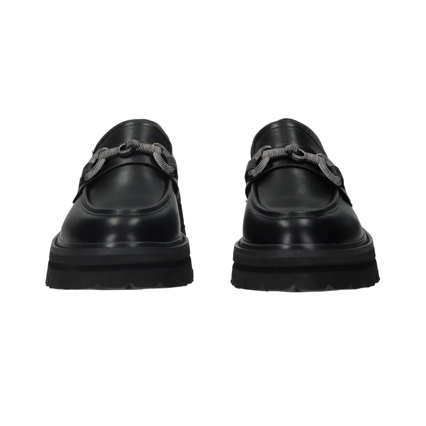 Mocassini con morsetto in strass.Tacco alto: 3cm