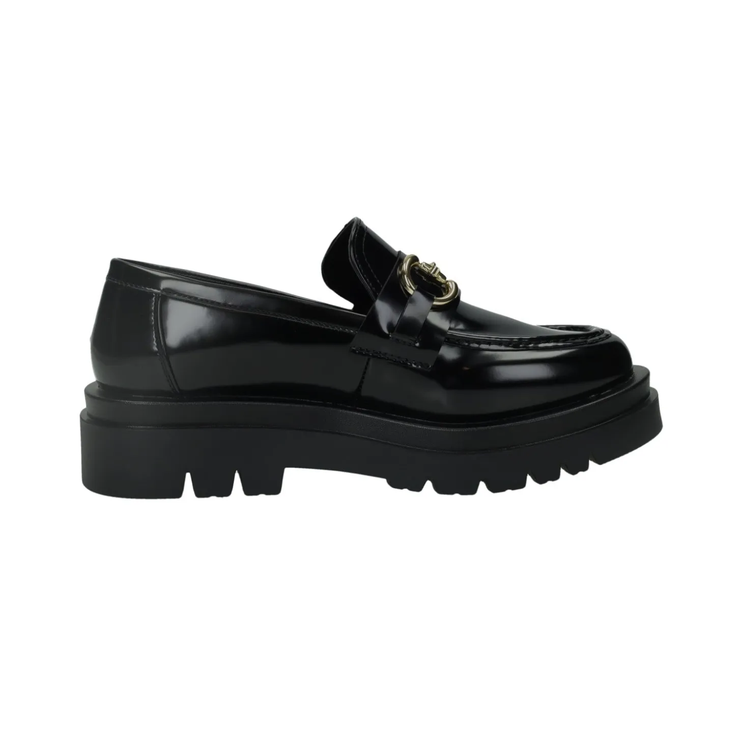 Mocassini con morsetto.Tacco alto 3 cm