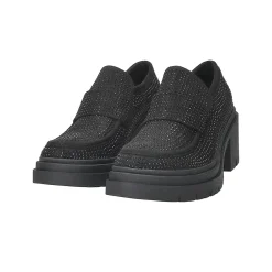 Mocassini con strass.Tacco alto 6cm