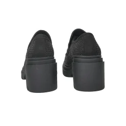 Mocassini con strass.Tacco alto 6cm