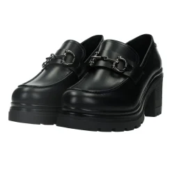 Mocassini donna con morsetto. Tacco alto 6 cm