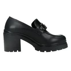 Mocassini donna con morsetto. Tacco alto 6 cm