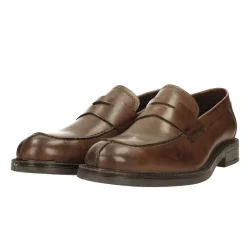 Mocassini in vera pelle con suola in gomma