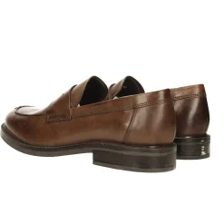 Mocassini in vera pelle con suola in gomma