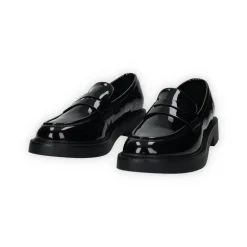 Mocassini in vernice con fondo alto 3cm