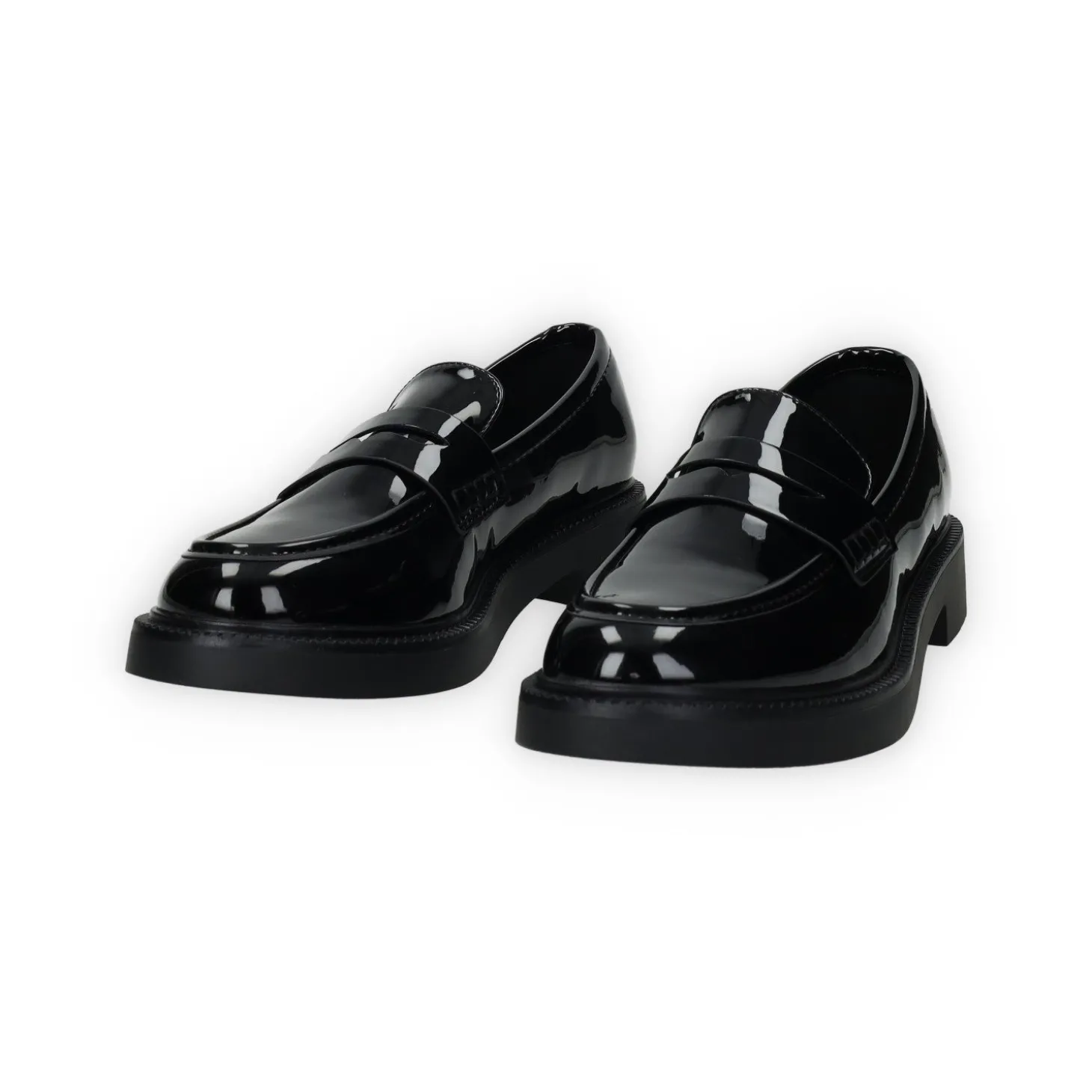 Mocassini in vernice con fondo alto 3cm